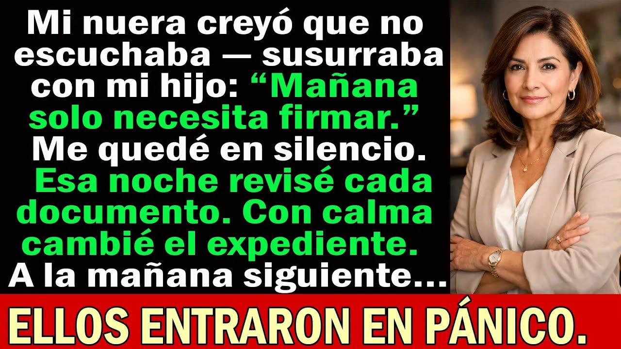 Oí a mi nuera decir “Mañana solo necesita firmar” — Esa misma noche cambié el expediente…