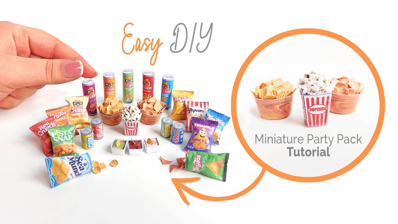 Create Your Own Miniature Dollhouse Party Pack! | Easy Printable DIY 🍿🥤