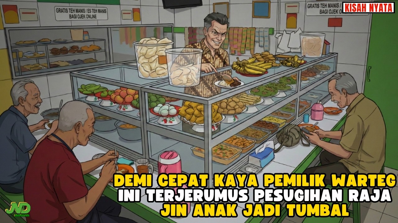 AZAB PEMILIK WARTEG CULAS PAKAI PESUGIHAN EAJA JIN SEBAGAI PENGLARIS DAGANGAN || ANIMASI AZAB
