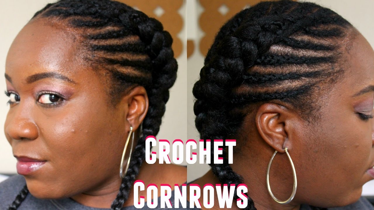 Crochet Cornrow Method on Fishbone Braids Protective Style