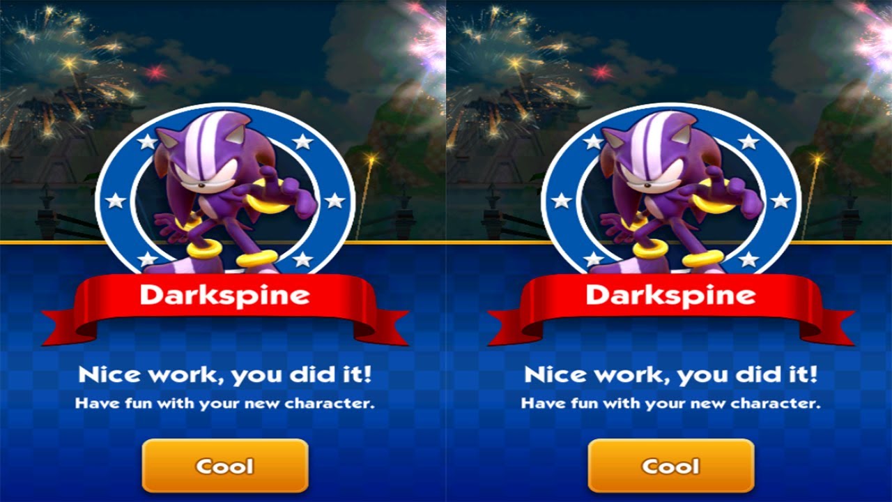 Sonic Dash — Darkspine Sonic Новый персонаж разблокирован и полностью улучшен — все 66 персонажей...