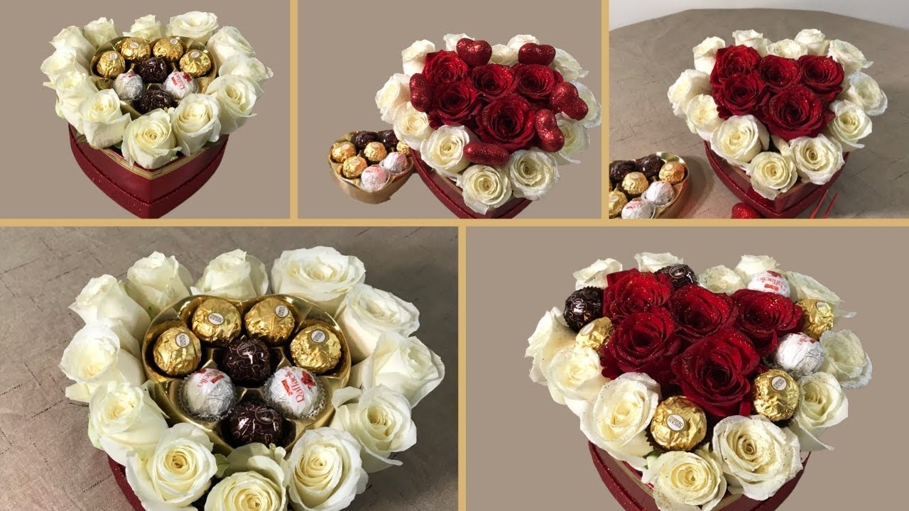 Arreglos para el 14 de febrero con rosas y chocolates 
