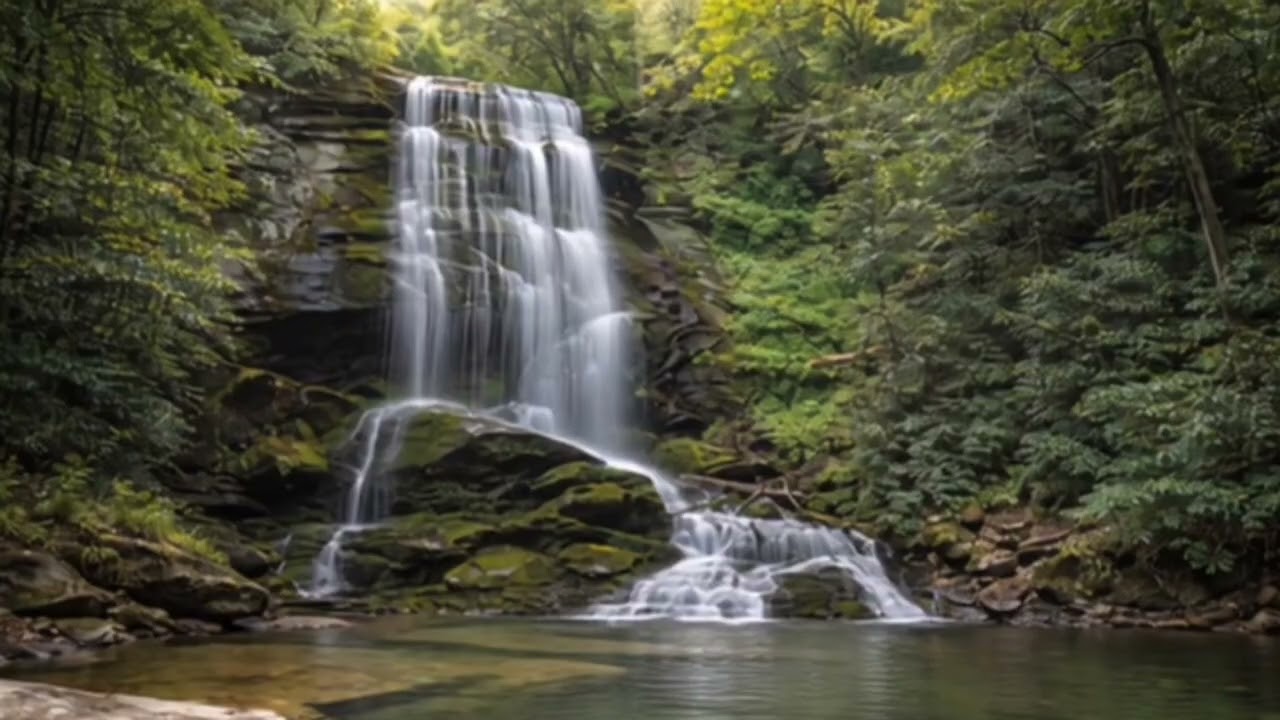 Upper Catawba Falls 8 Hours • Waterfall Sounds for Sleep, Study & Relaxation • North Carolina Nature