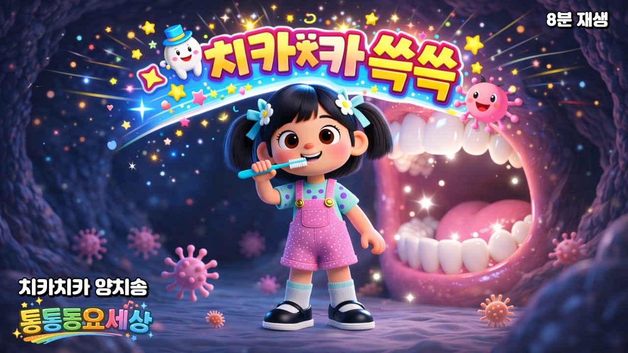 치카치카 쓱쓱쓱 양치송 🦷 재미있게 이 닦기 | 치카치카 쓱쓱쓱 빙글빙글 | 생활습관 동요 |신나는 어린이,영유아 동요|교육동요|통통동요세상