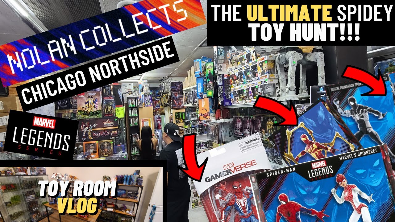 My BEST Spider-Man TOY HAUL! NEW Marvel Legends! Chicago Toy Hunt & Toy Room VLOG