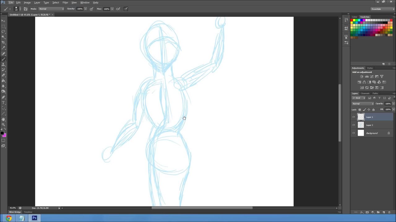 starting a drawing in photoshop