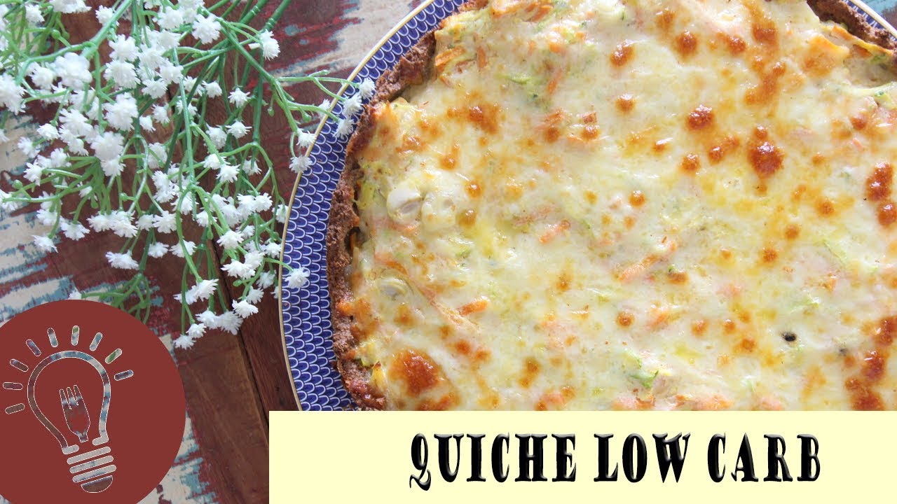 QUICHE COM MASSA DE COUVE-FLOR | LOW CARB e VEGETARIANO