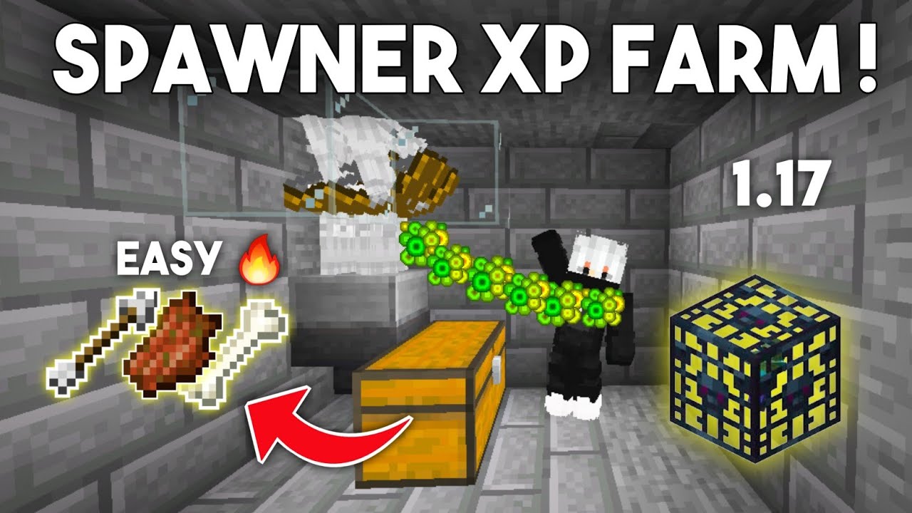 EASY Zombie/Skeleton Mob Spawner XP Farm 1.17 Minecraft Java/Bedrock Edition | MCPE, PS4, XBOX, PC |