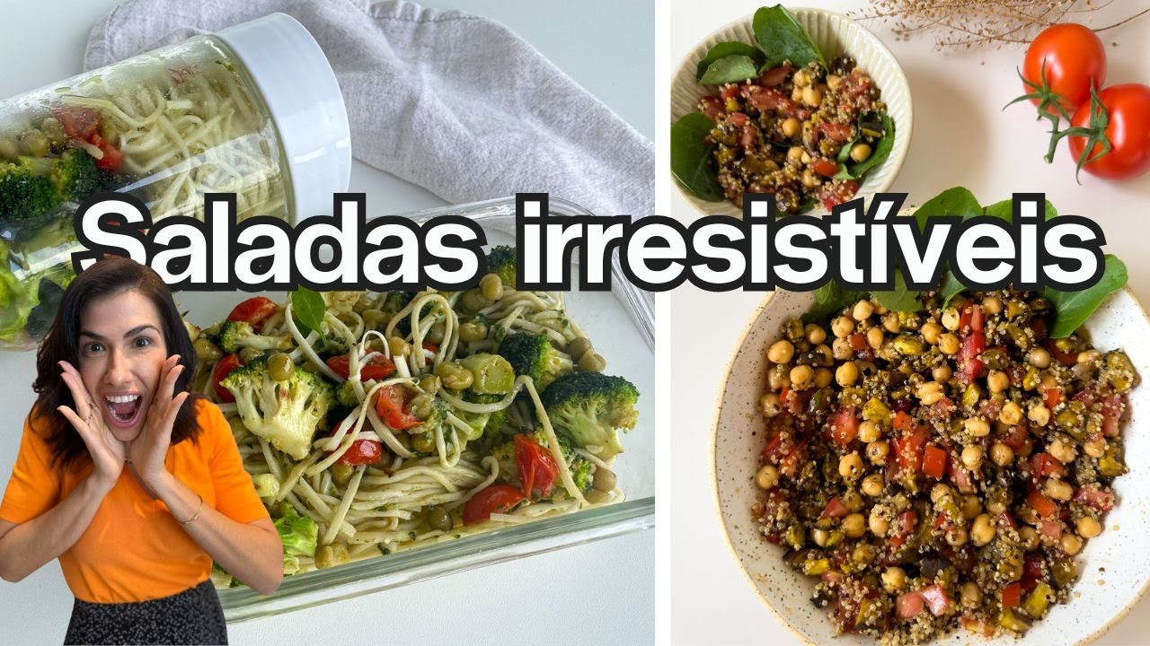 Saladas simples e diferentes | ingredientes fáceis | Desafio 21 dias de saladas gostosas