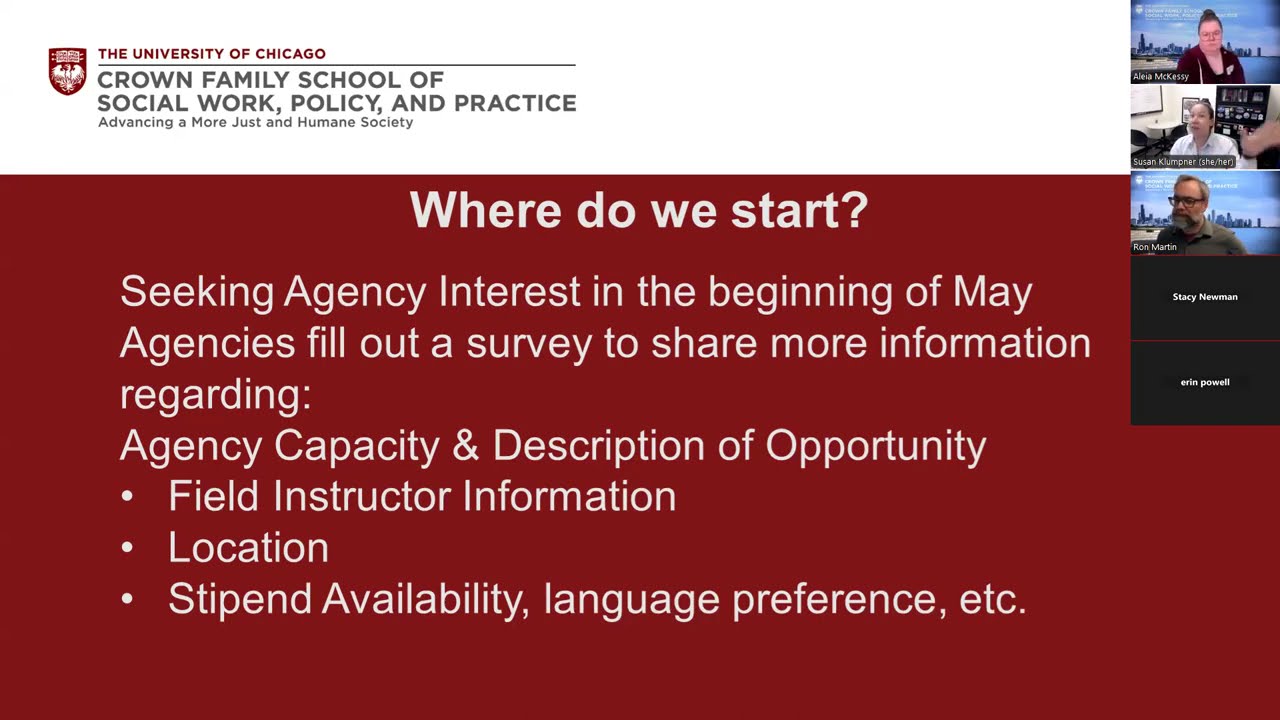 Information Session: Field Overview