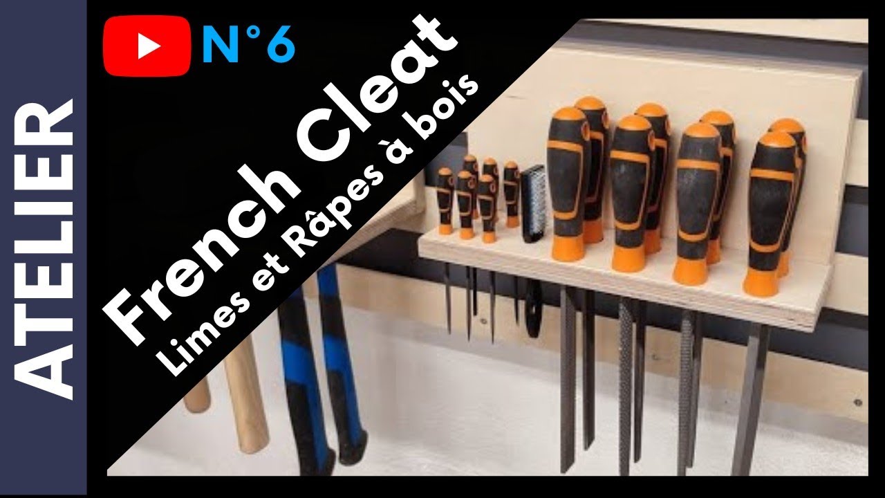 R&eacute;alisation French Cleat / Support pour les limes et r&acirc;pes &agrave; bois N&deg;6 #frenchcleat #diyideas