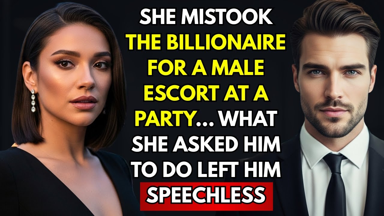 SHE MISTOOK THE BILLIONAIRE FOR A MALE ESCORT AT A PARTY… WHAT SHE ASKED HIM TO DO LEFT HIM SPEECHLE