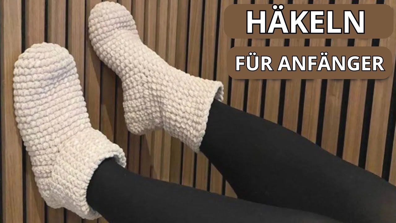 Gehäkelter Hausschuhe – Einfach & Schnell für Anfänger