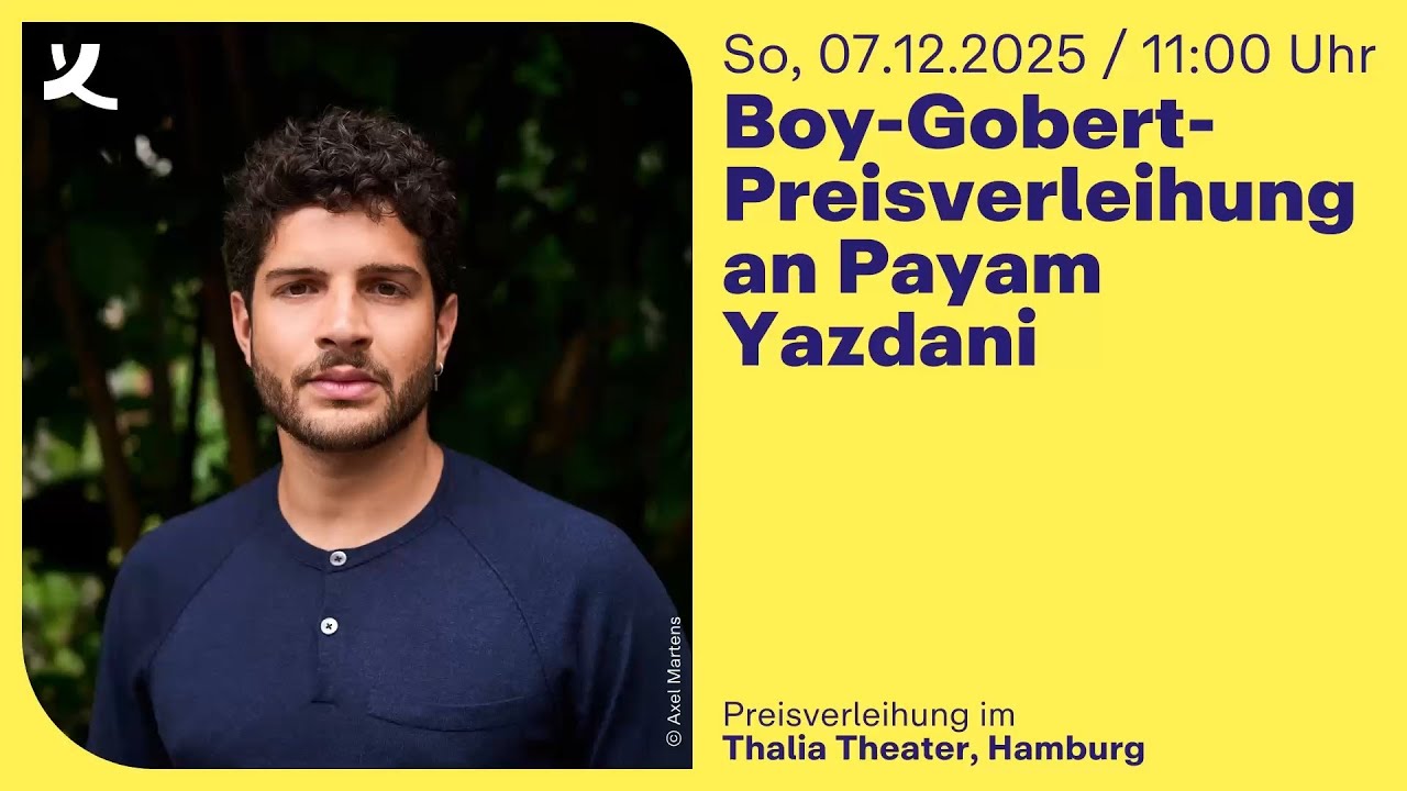 Verleihung des Boy-Gobert-Preises 2025 an Payam Yazdani