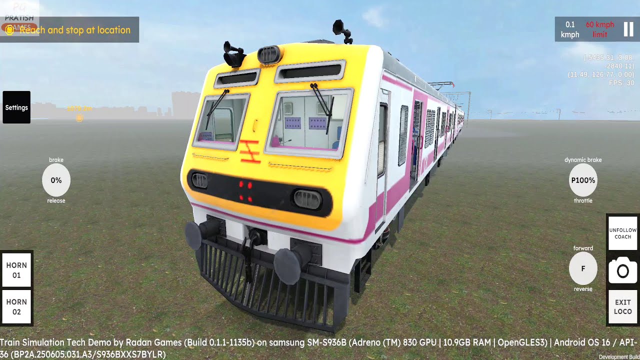 Local Train Accident in RG Train Tech Demo Android Gameplay | Indian Train Games for Android