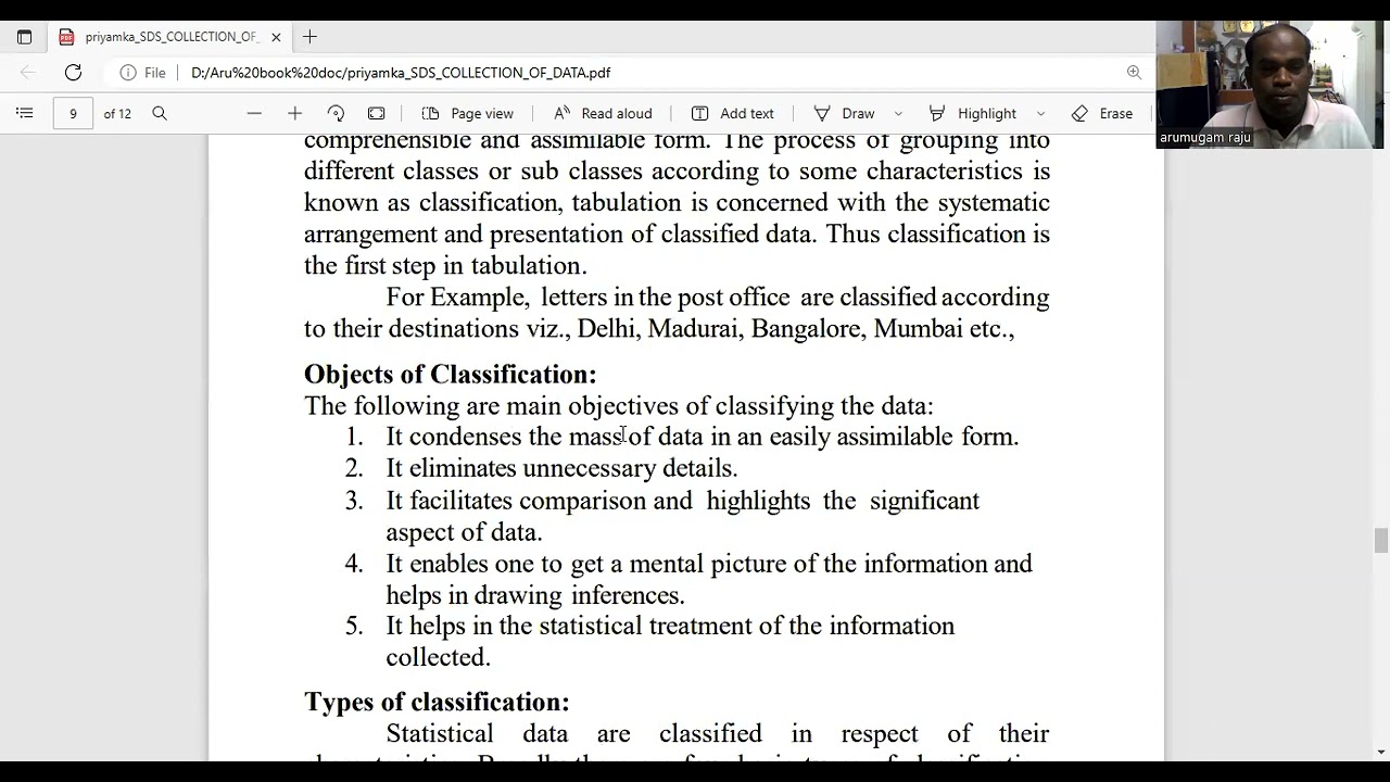 Statistics unit1 Data collection, classification and tabulation