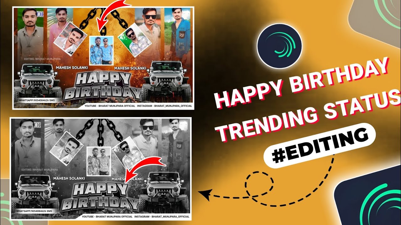 Happy Birthday Trending Status Editing Alight Motion 2025 Coming Soon Happy Birthday Status Editing 