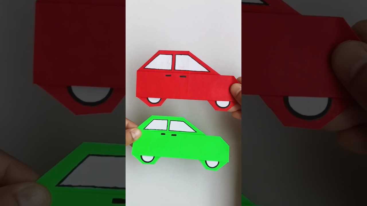 easy origami paper car for kids #origamicar #origami #papercrafts
