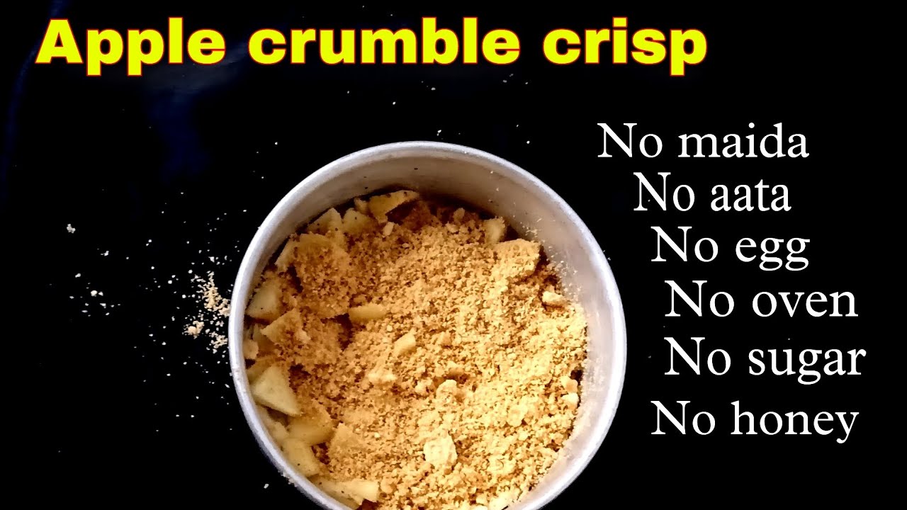 🤩Only 3 ingredients 5 minutes Apple crumble crisp recipe without oven eggless recipe ,must try once
