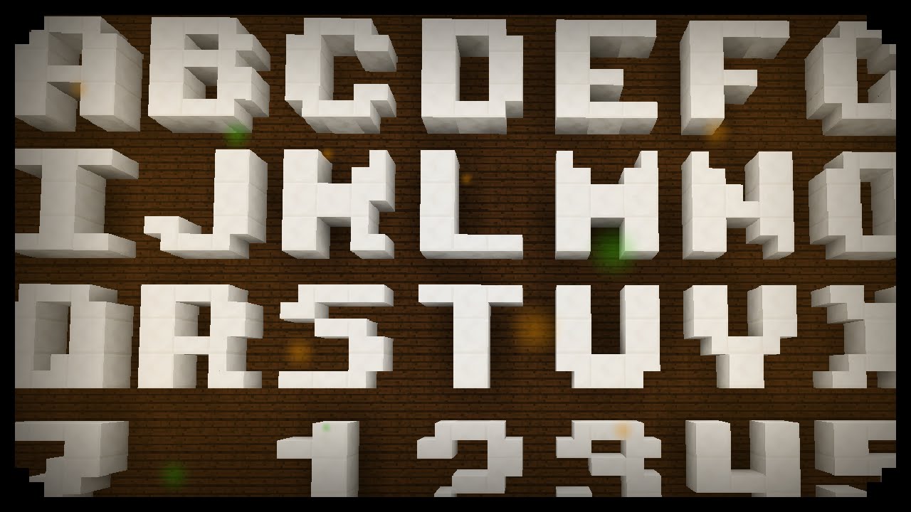 ✔ Minecraft: How to make 3x3 Letters and Numbers