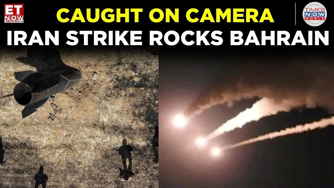 SHOCKING FOOTAGE: Iranian Missile Barrage Explodes Near US Fifth Fleet Base In Bahrain | World News
