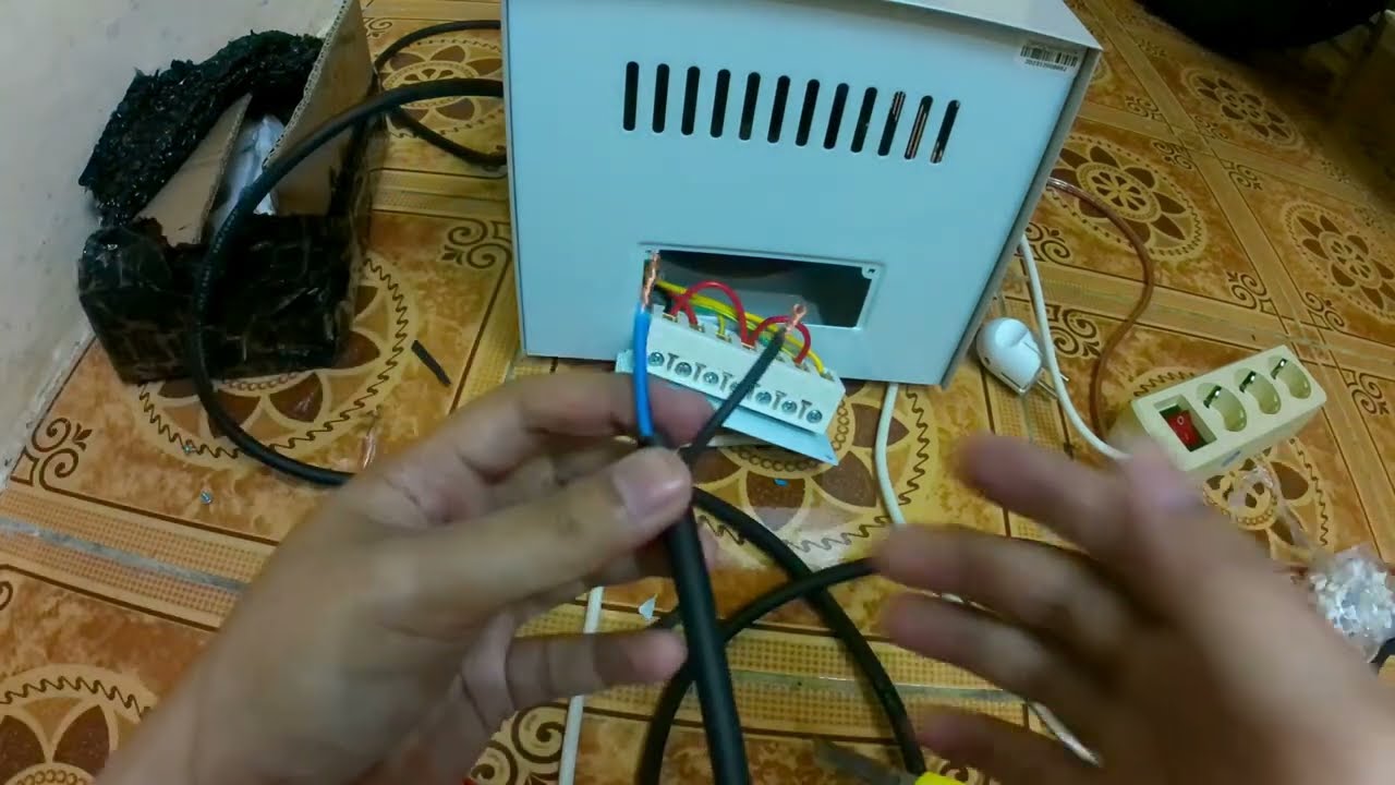 CARA PASANG KABEL STABILIZER LISTRIK MATSUNAGA 3000 VA
