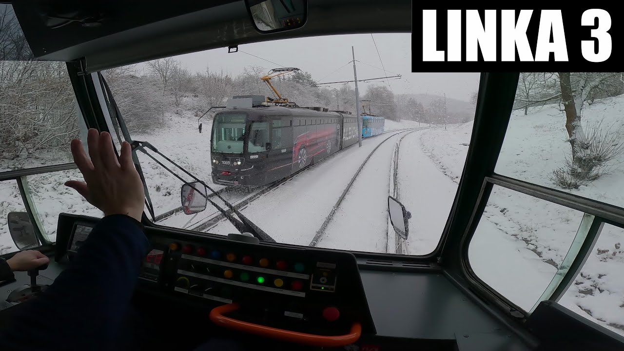 Linka 3 Brno -- Bystrc, Rakovecká - Židenice, Stará osada [2x ČKD DS T6A5] [Tram Cab View]