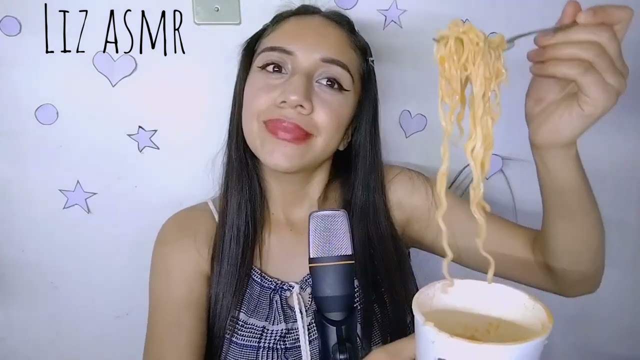 ASMR/ comiendo Maruchan/ 🔥 🥵😋 sonido de boca ✨liz asmr ❤️