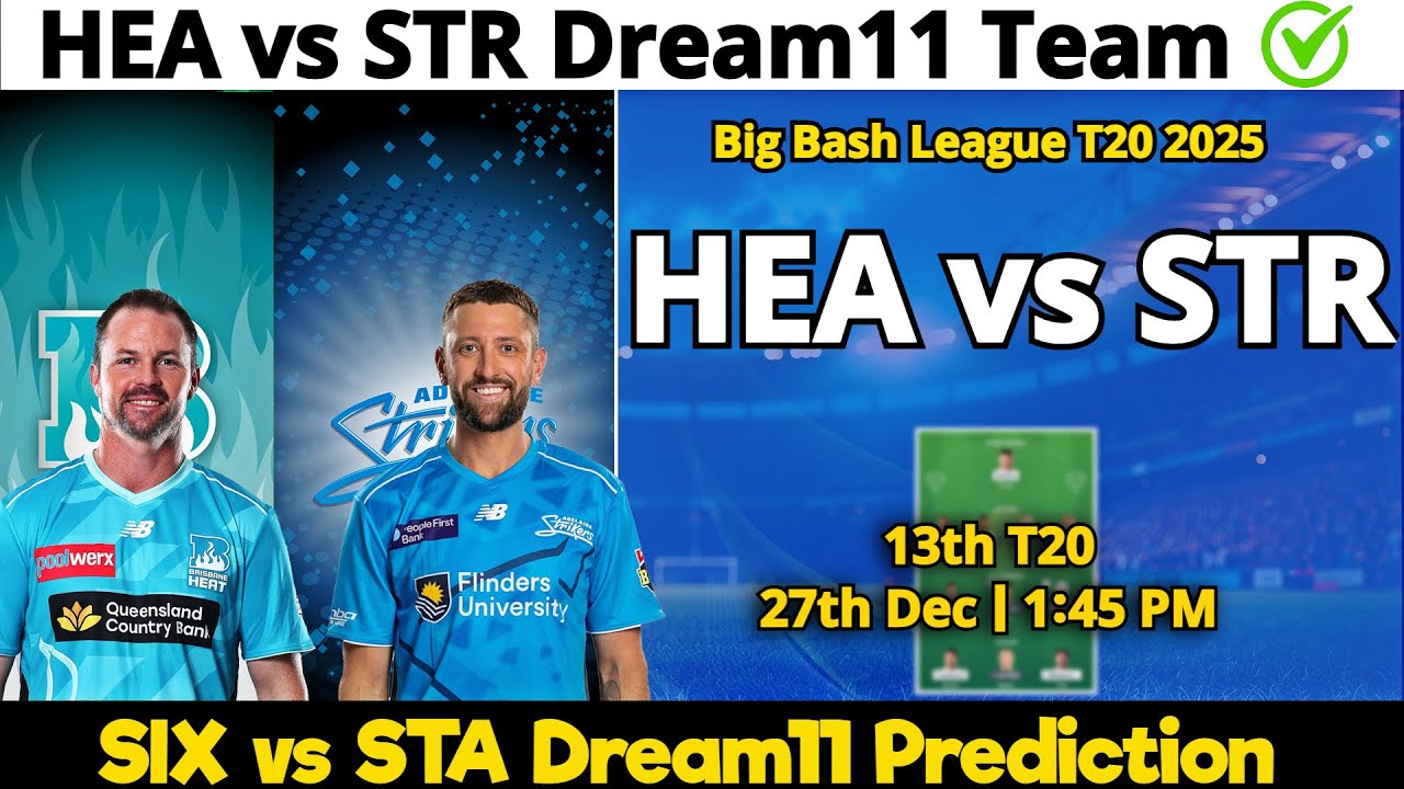 HEA vs STR Dream11 Prediction | HEA vs STR Dream11 Team