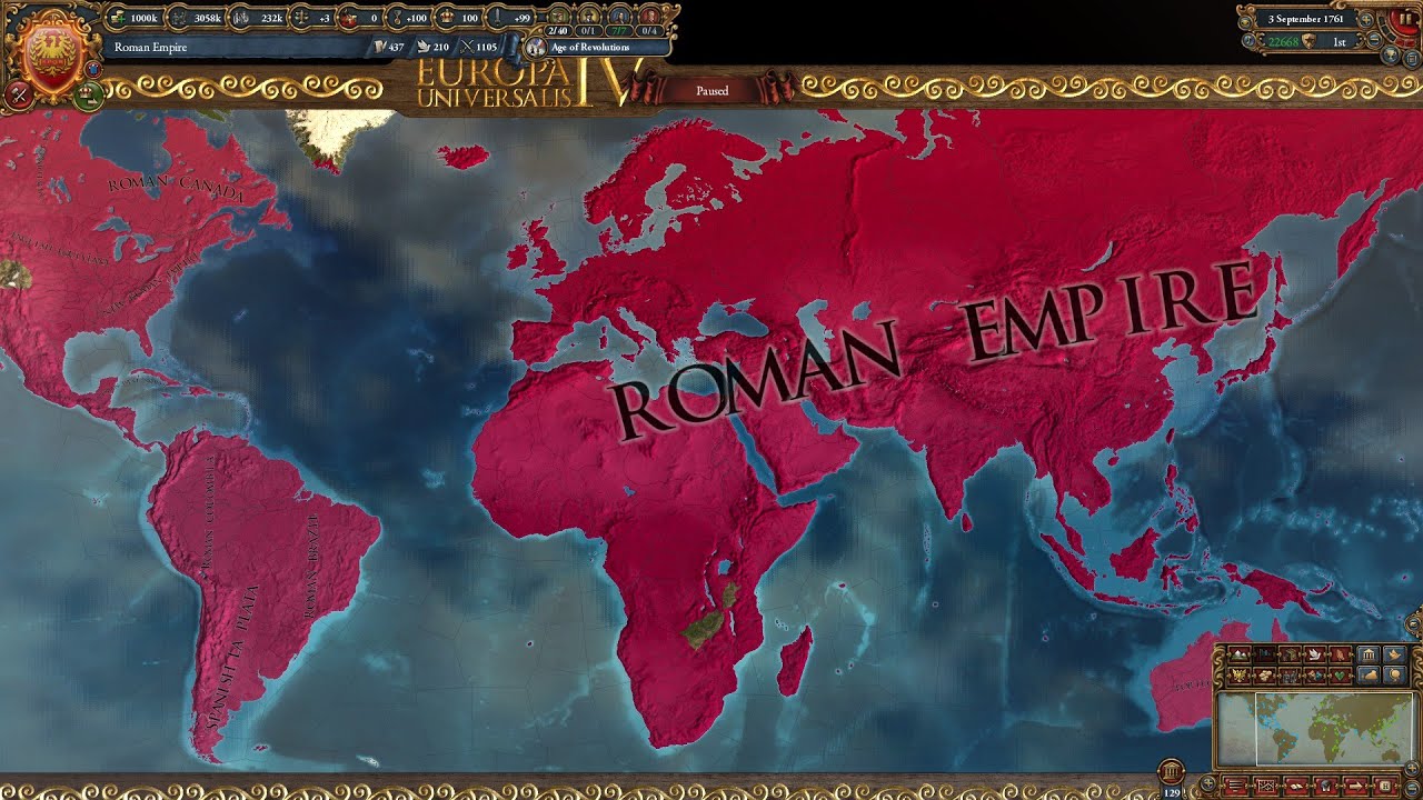 Eu4 Byzantium Campaign World Conquest Timelapse patch 1.37.5