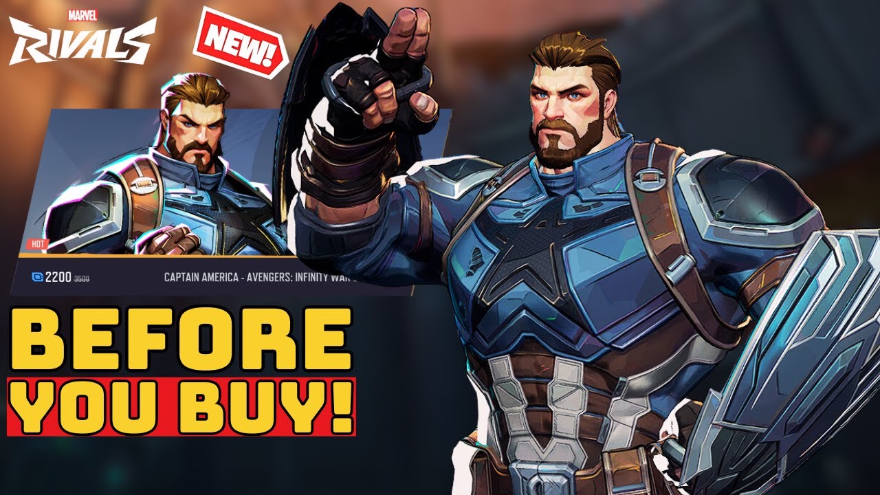 CAPTAIN AMERICA INFINITY WAR SKIN SHOWCASE | Before You Buy - Marvel Rivals