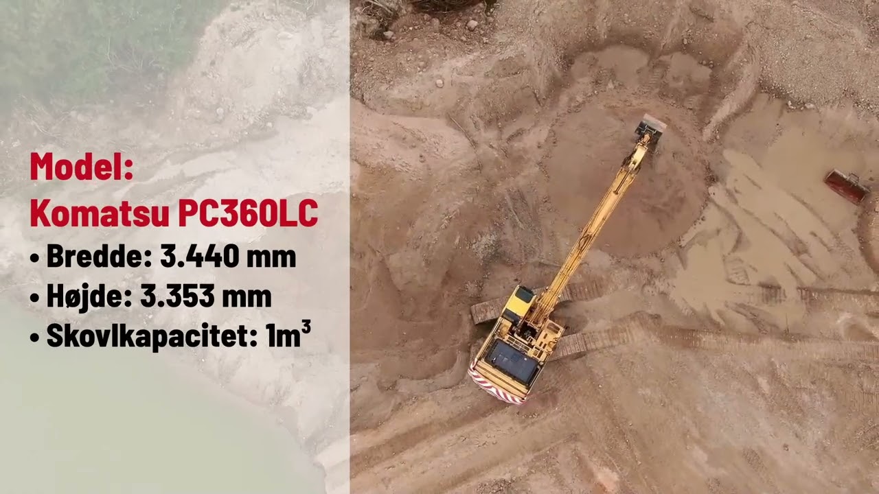 Udlejes: Ny gravemaskine - Komatsu PC360LC