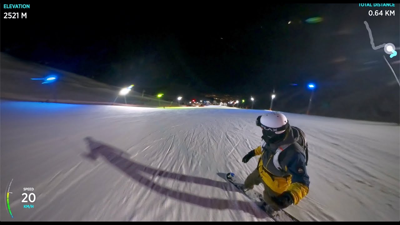 Erzurum Palandöken | Gece Kayağı | Snowboard |  Murat Dedeman-6a-12b pistleri (3 KM )