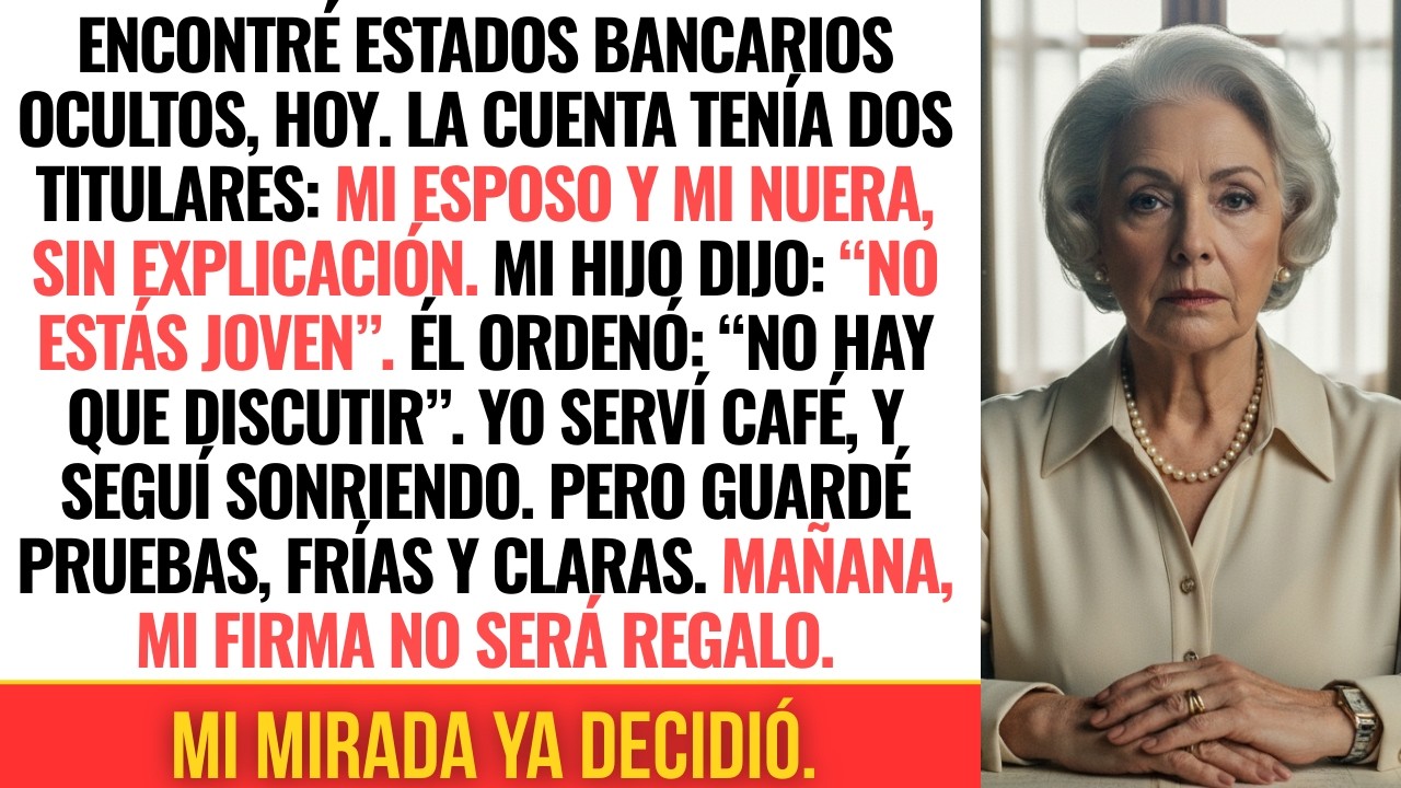 Creí que mi esposo nos cuidaba… hasta que vi una cuenta secreta con la esposa de mi hijo y entendí…
