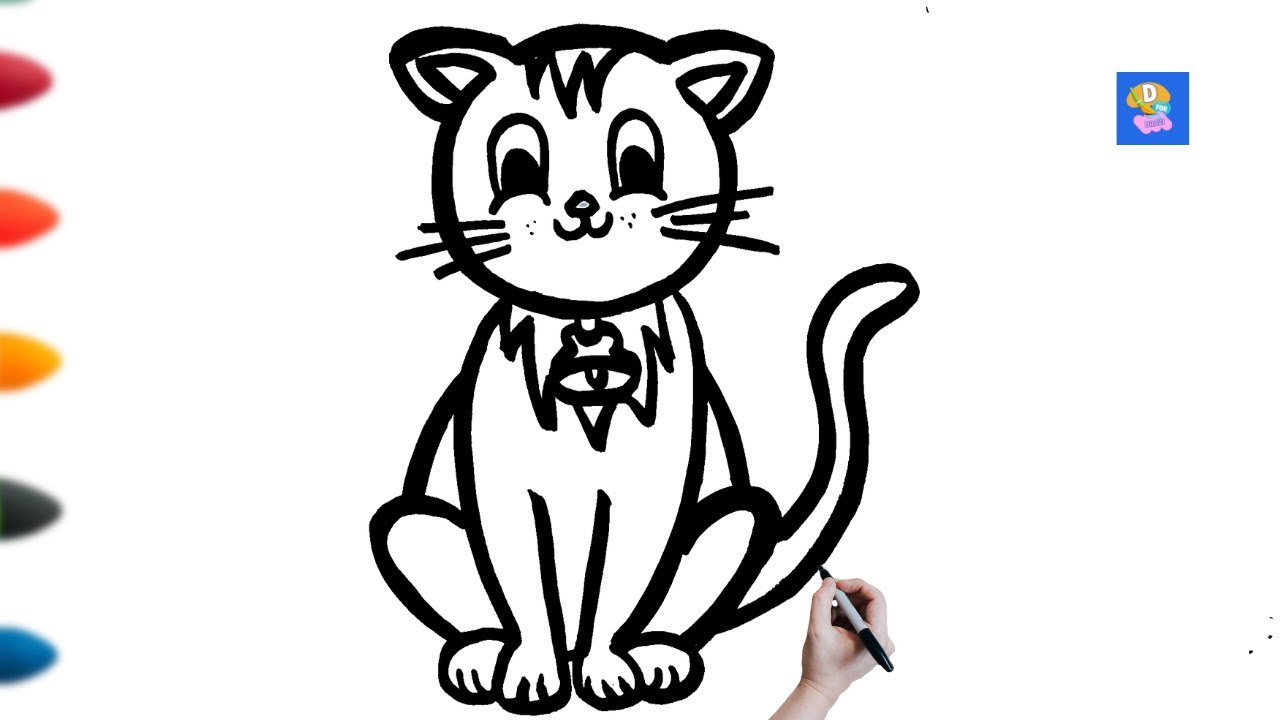 DRAWING a Cute Cat/ step by step tutorial 