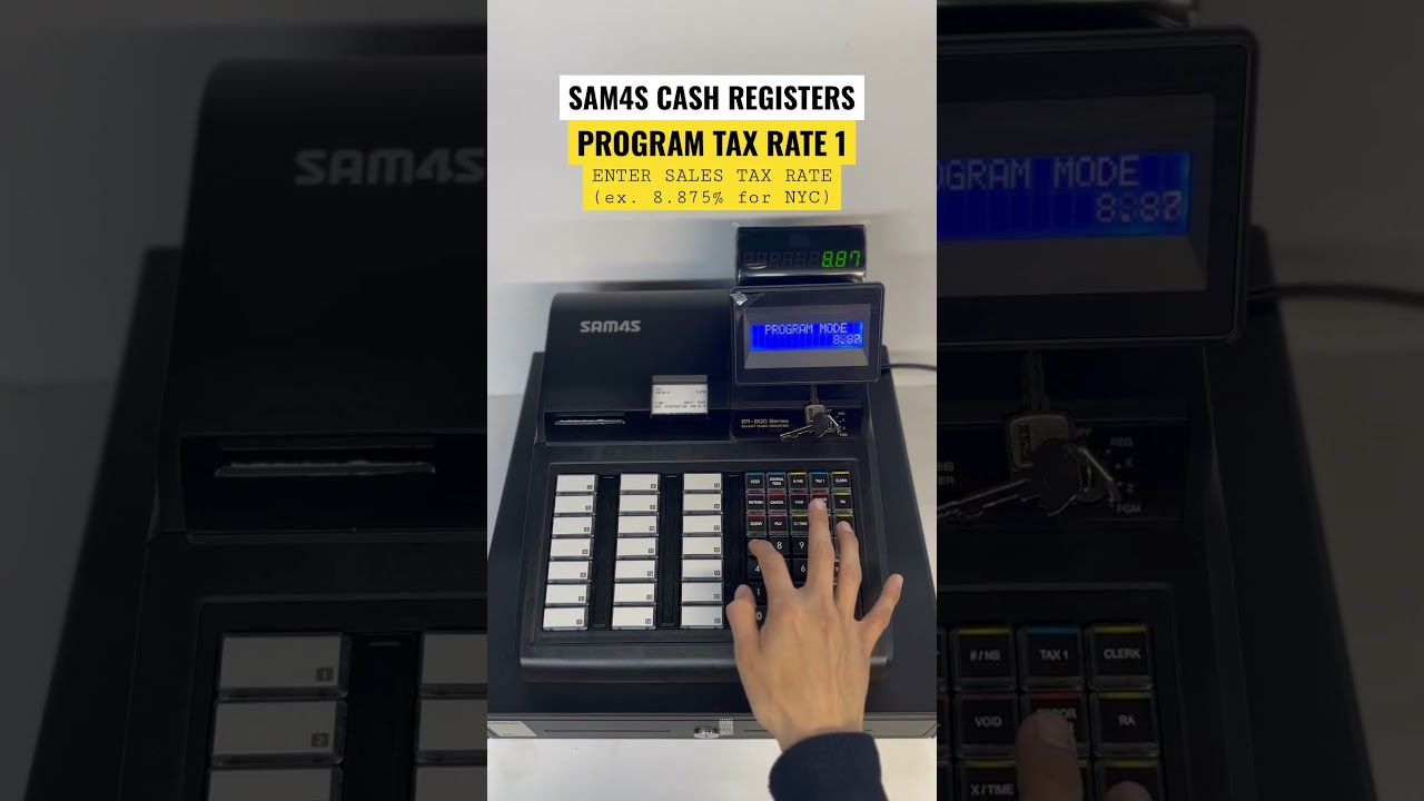 Program Tax Rate 1 | SAM4s ER-900 Series Cash Registers