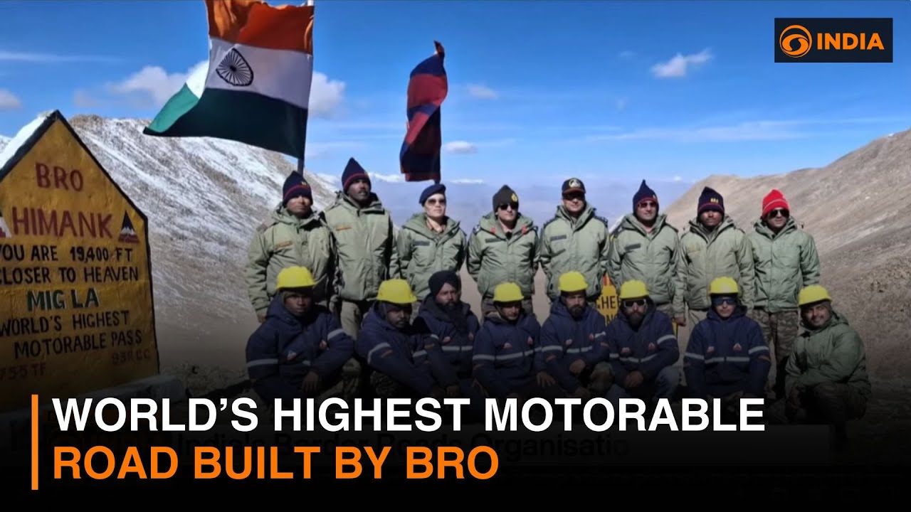 World&rsquo;s Highest Motorable Road Built by BRO at Mig La Pass, Ladakh