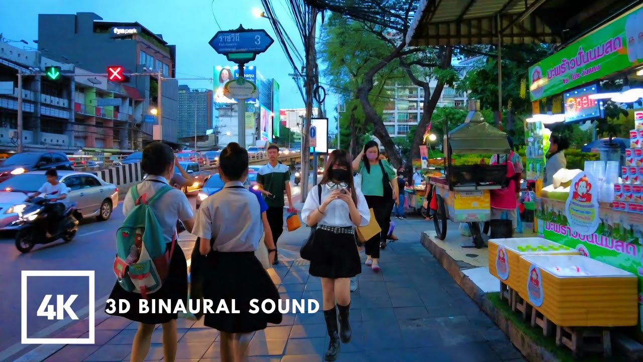 [4K] Walking around Victory Monument Area and Rang Nam Road in Bangkok