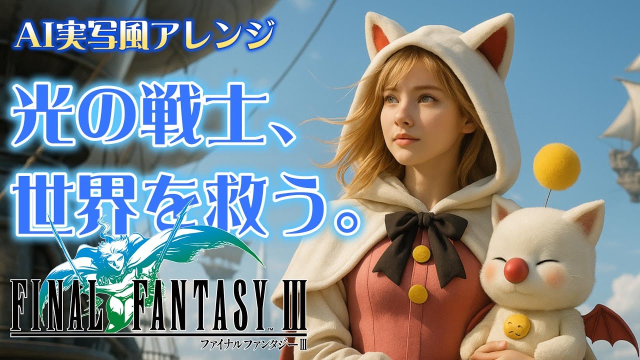 FF3の世界観をエンディングまでAI実写風ストーリーアレンジ！/FC版・ピクセルリマスター版【新解釈・ファイナルファンタジー3】