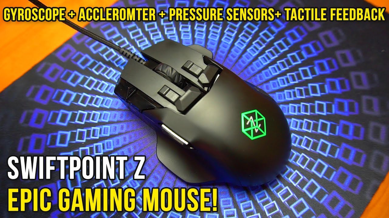 Swiftpoint Z - Epic Gaming Mouse - Accelerometer Gyroscope Pressure Sensors Tactile Feedback