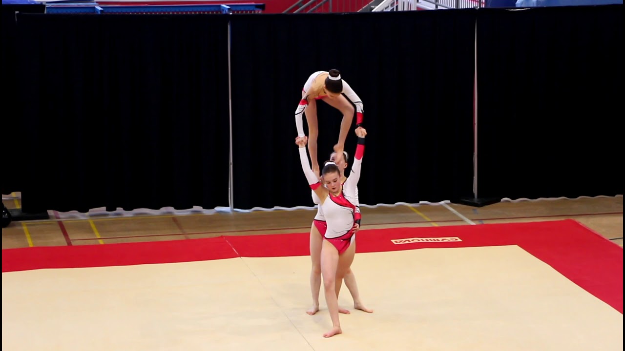 Coupe provinciale 2019 de Gym acrobatique - Cloé, Gwanaëlle et Wendy - Québec Performance