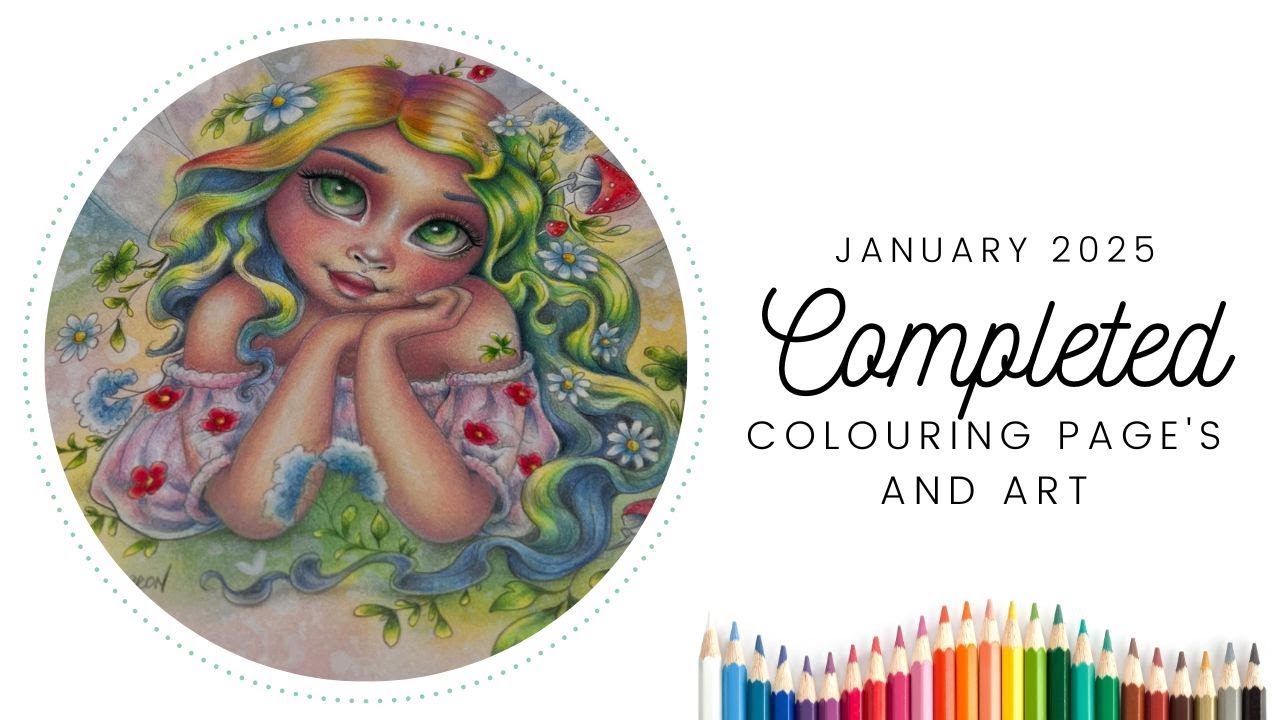 January 2025 Completed Colouring Page's #completedcoloringpages #coloring