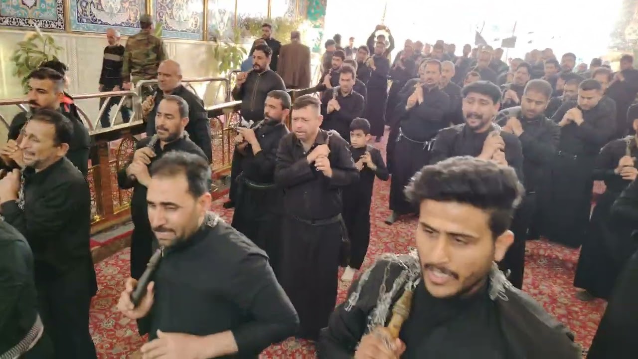 عزاء زنجيل هيئة أنصار الحسين في كربلاء استشهاد السيده زينب
