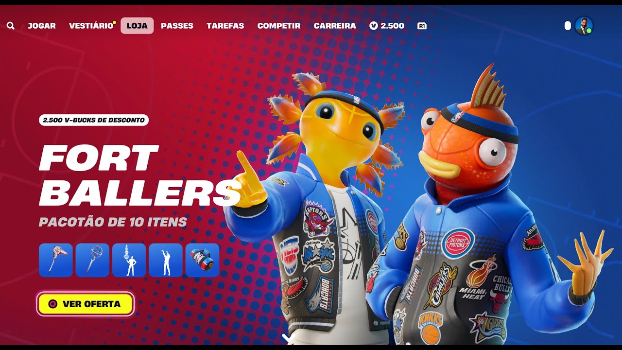 *NOVOS ITENS* LOJA FORTNITE NBA, FORD  GT 500 E MUITO MAIS!!! - 25/04/2025