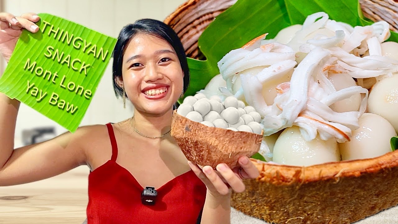 Most Popular Water Festival Snack in Myanmar | Traditional Mont Lone Yay Baw Recipe