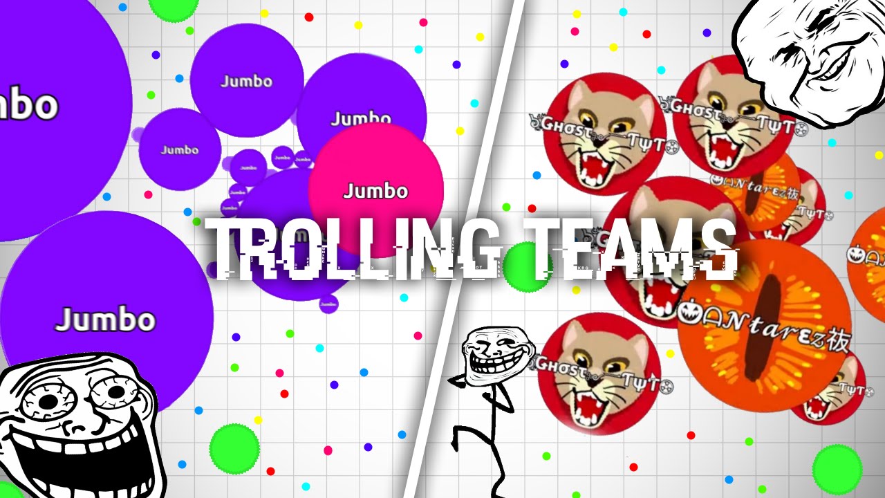 Agar.io - TROLLING TEAMS IN AGARIO!