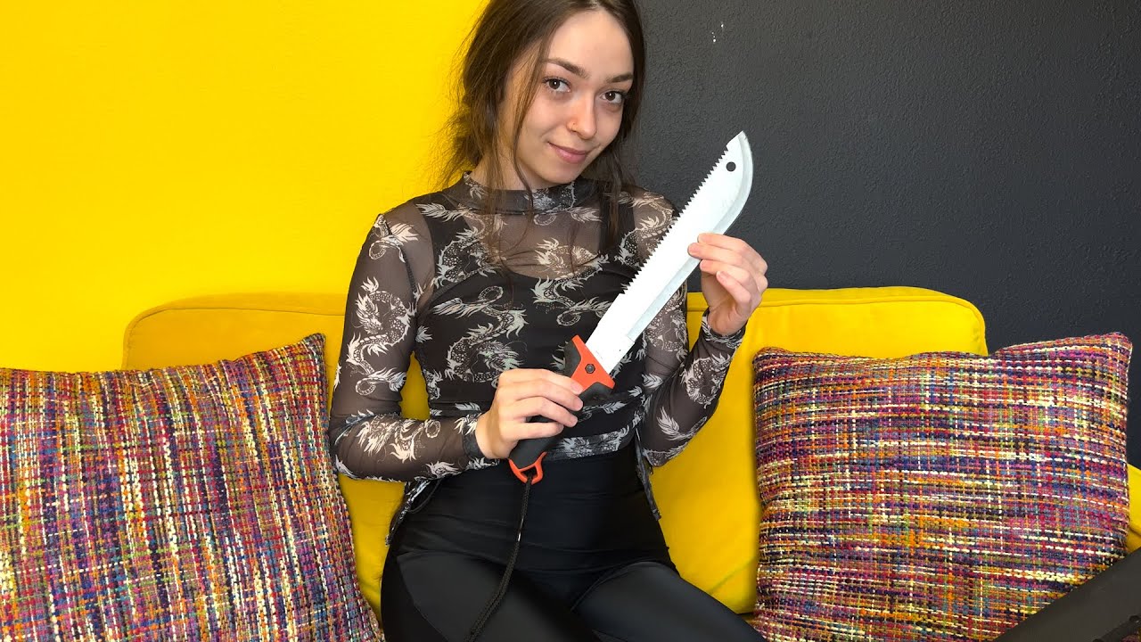 ASMR Intense Machete Sounds, Nail Tapping & Whispering for Relaxation & Deep Sleep