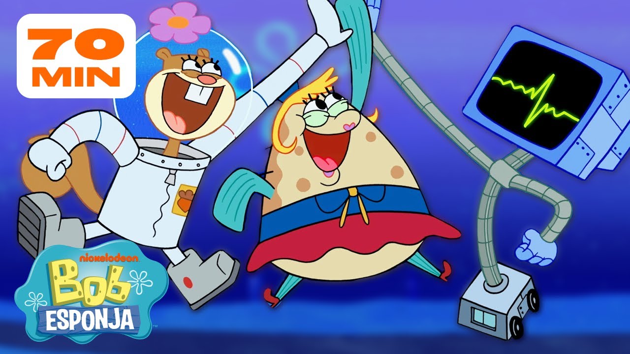 Bob Esponja | O Melhor de Sandy, Pérola e Sra. Puff na Fenda do Biquíni! | Bob Esponja em Português