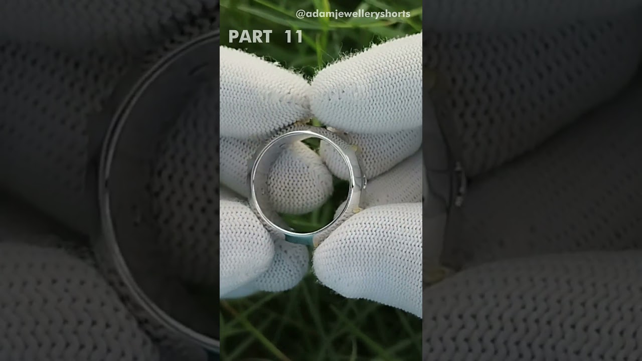 Professional Jewellery Making | Silver Band Ring with Flush Setting & Bi-Metal Design | Part-10