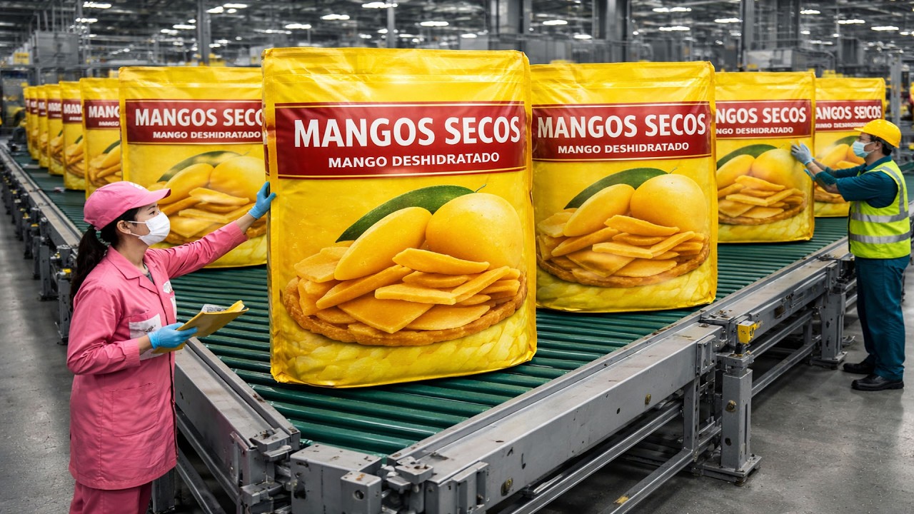 CÓMO se HACE MANGO DESHIDRATADO SUAVE en MEGA FÁBRICAS: Del Huerto a la Bolsa (PROCESO) | En Masa